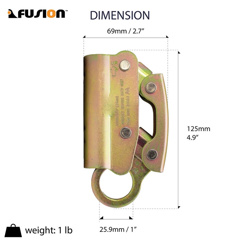 Fusion Climb Dual Rope Grab, Alloy Steel, Safety Protection for Heavy Industry, Roofing, Construction, Fall Protection, Lifeline, Safety Harness, Rope, 25kN - Image 2